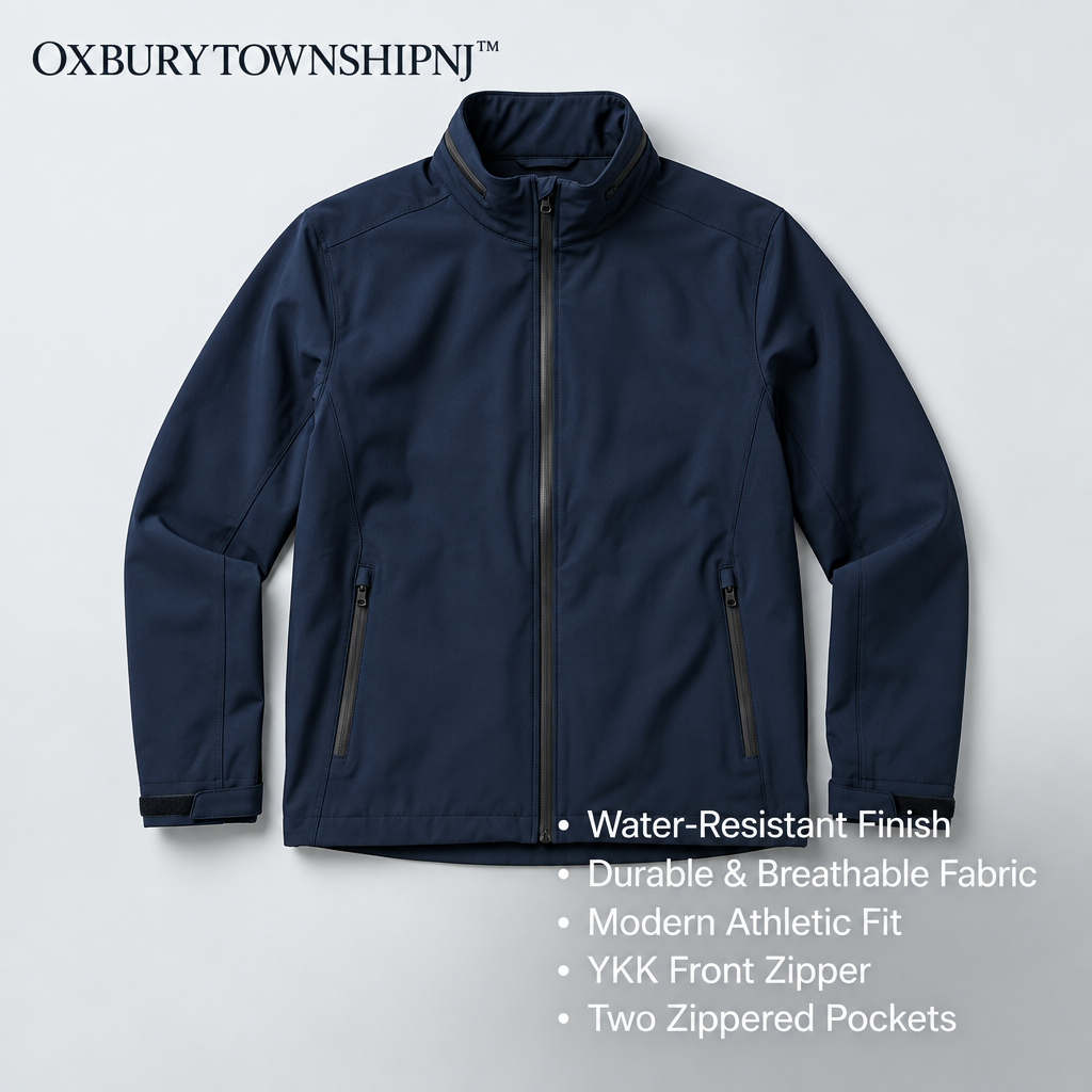OXBURYTOWNSHIPNJ™ VectorDock Commuter Jacket – Lightweight Weather-Ready Men’s Bomber Jacket