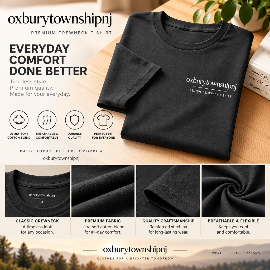OXBURYTOWNSHIPNJ™ AirGrid Performance T-Shirt – Breathable Structured Men’s Tee