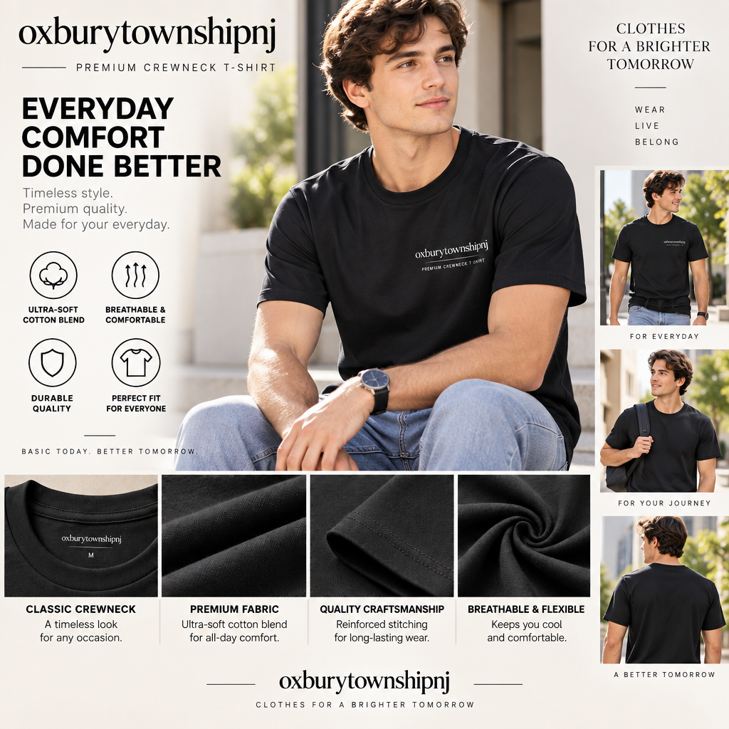 OXBURYTOWNSHIPNJ™ AirGrid Performance T-Shirt – Breathable Structured Men’s Tee