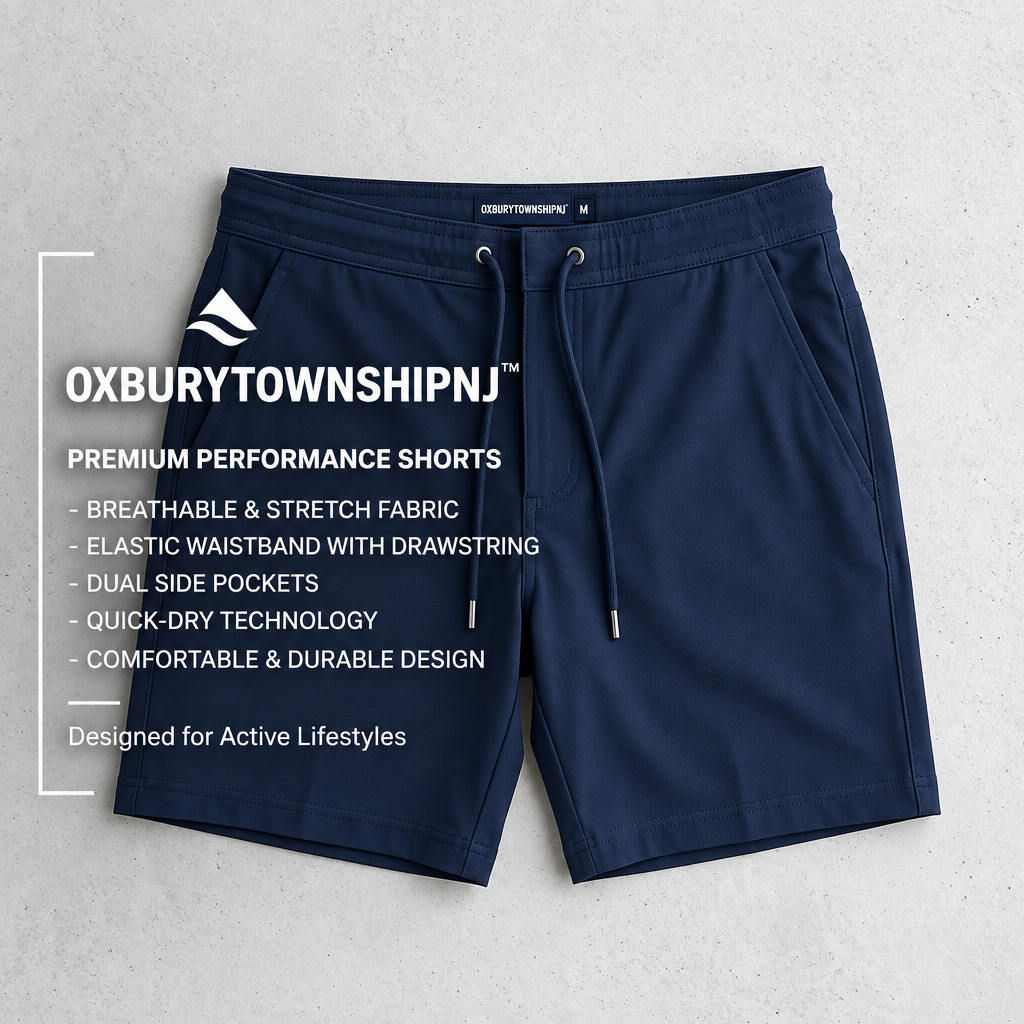 OXBURYTOWNSHIPNJ™ RangeFlex Performance Shorts – Convertible Stretch Men’s Travel Shorts